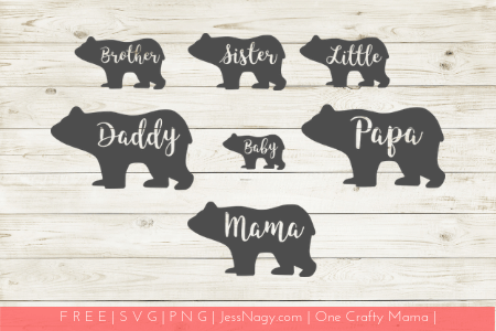 Bear Family-Free SVG